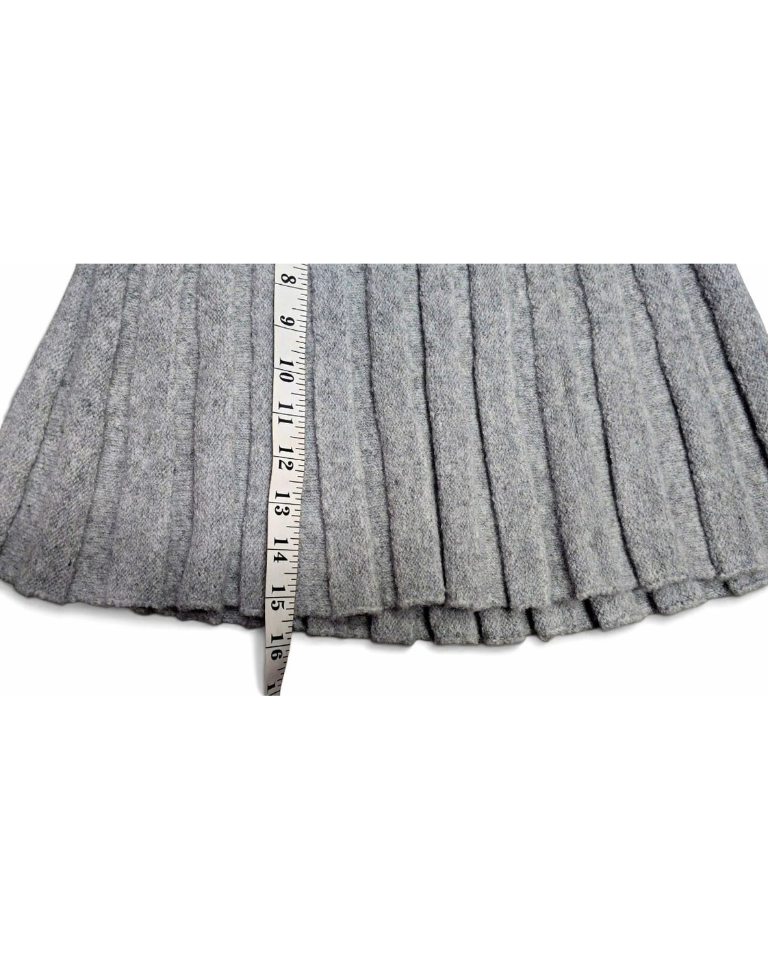 Pleated Knit Mini Skirt