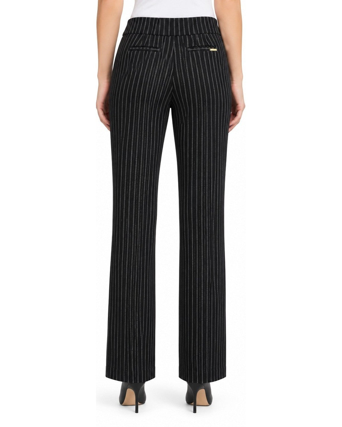 ANNE KLEIN Pinstripe Flare Trousers