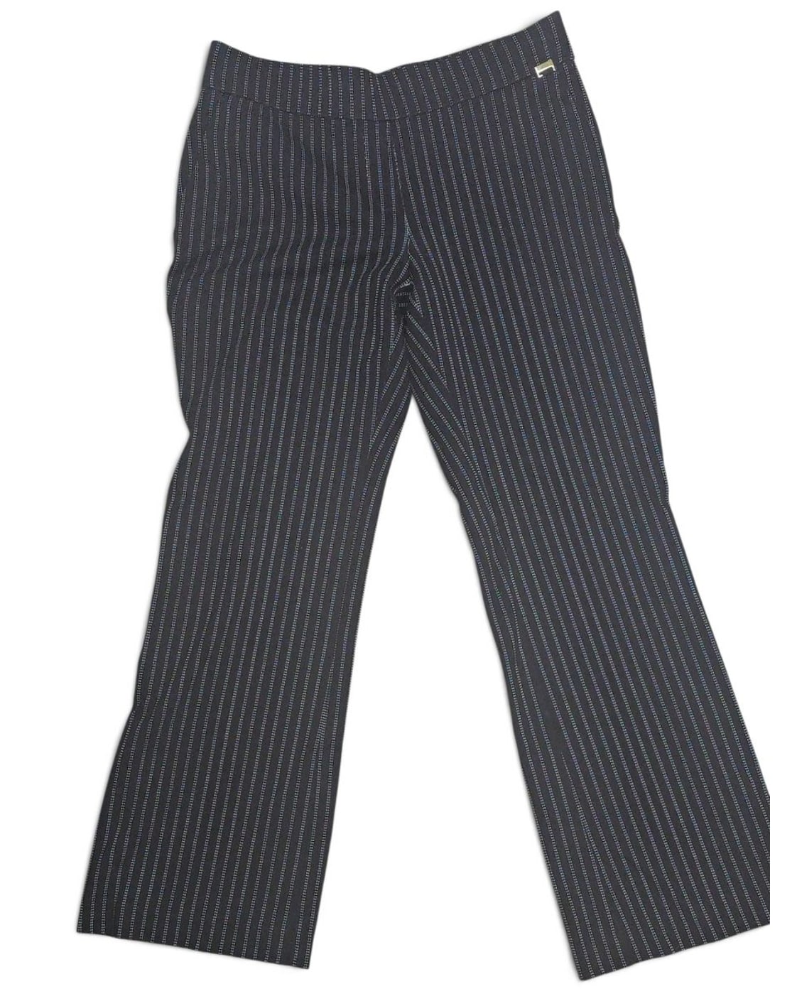 ANNE KLEIN Pinstripe Flare Trousers
