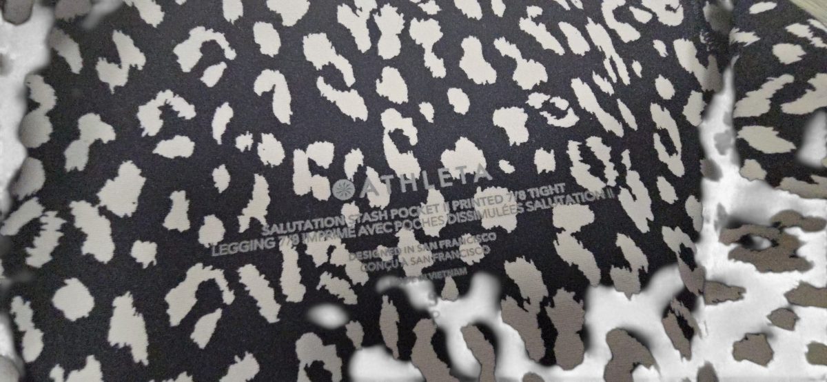 ATHLETA Animal Print Salutation Stash Pocket II 7/8 Leggings