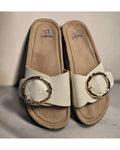 palms Oversized Buckle Platform Slide Sandals
