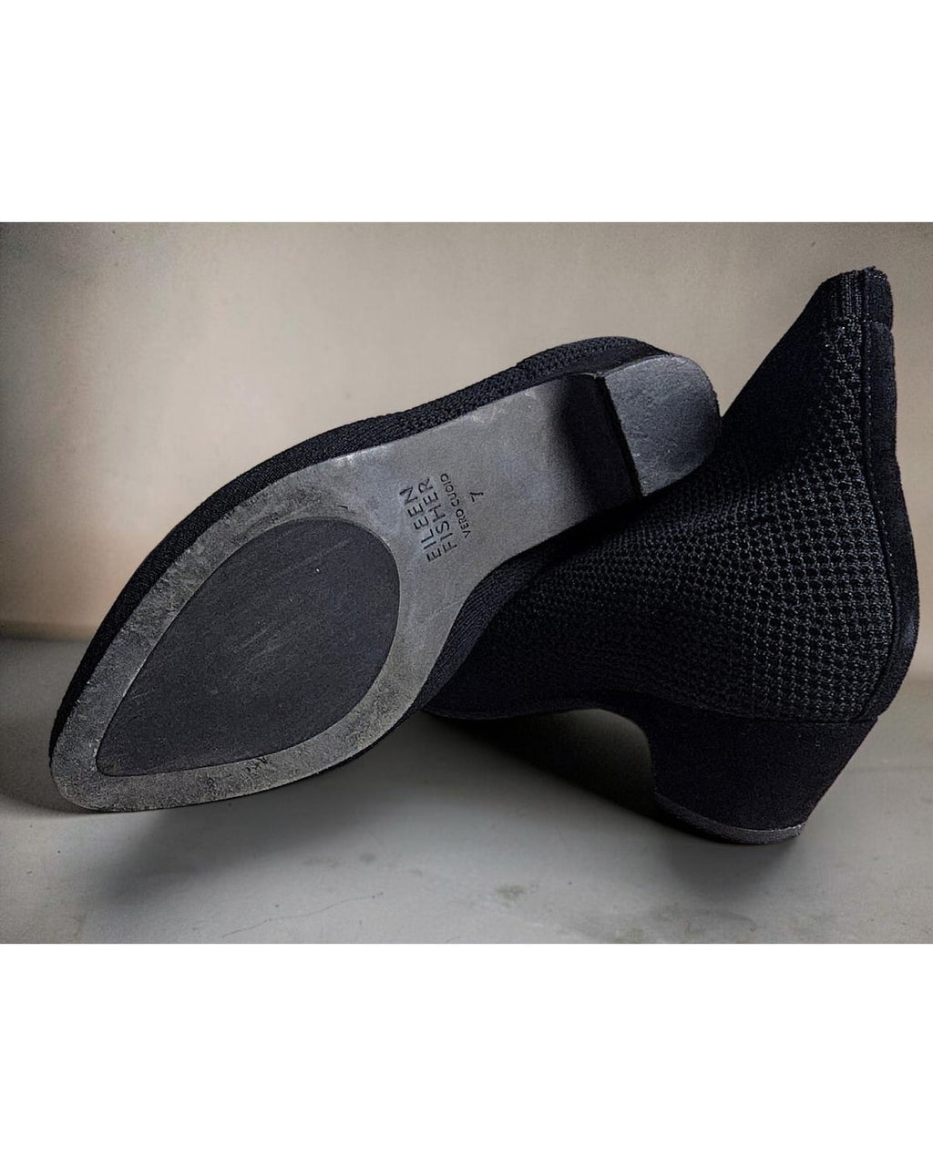EILEEN FISHER Purl Stretch-Knit Booties