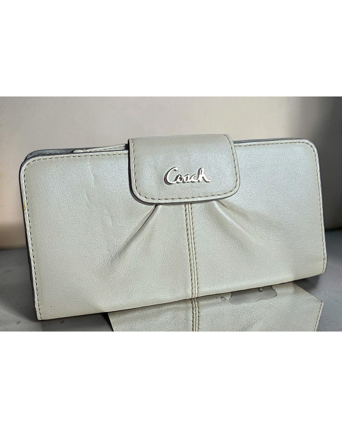 Coach Pleated Continental Wallet