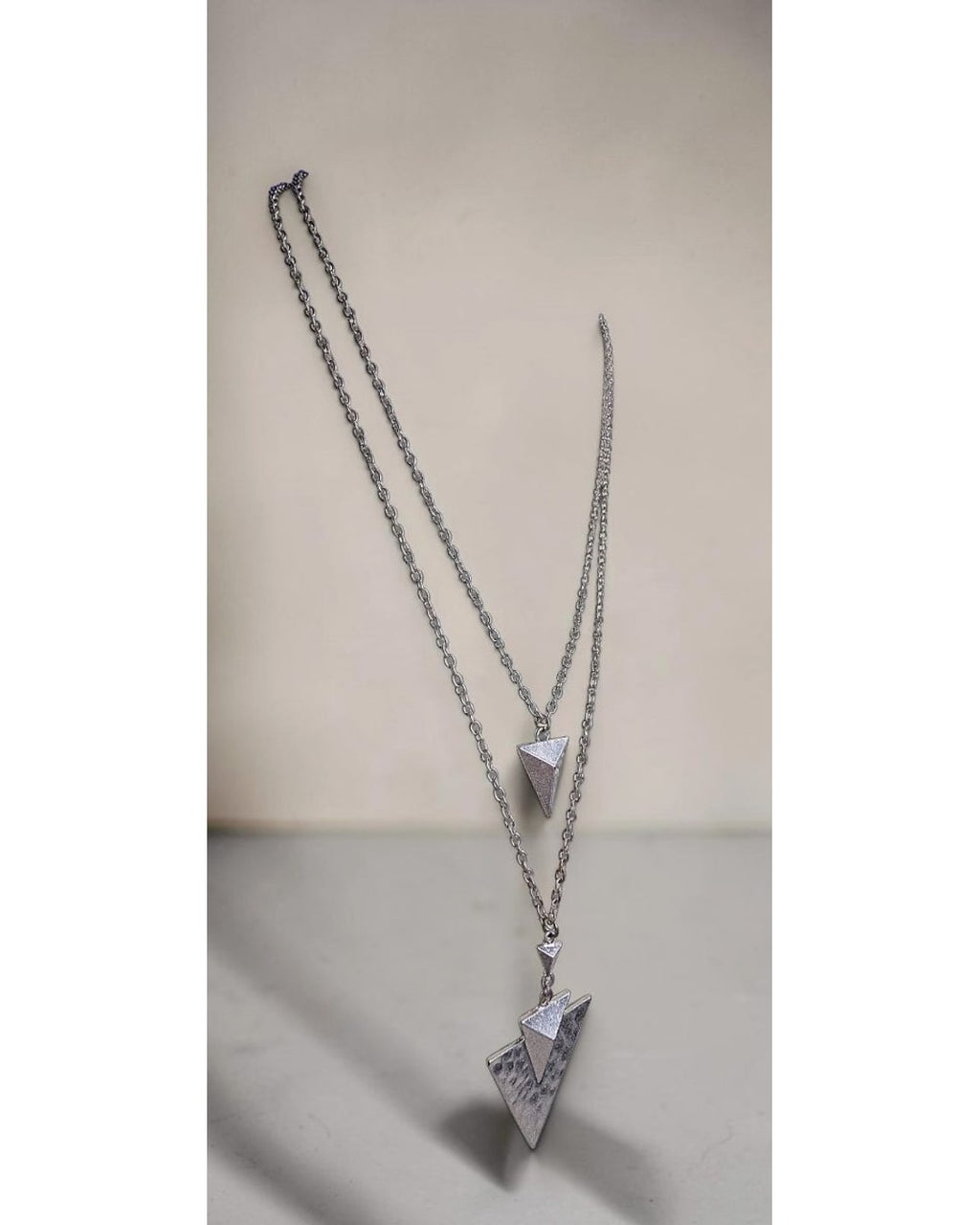 Layered Triangle Pendant Necklace