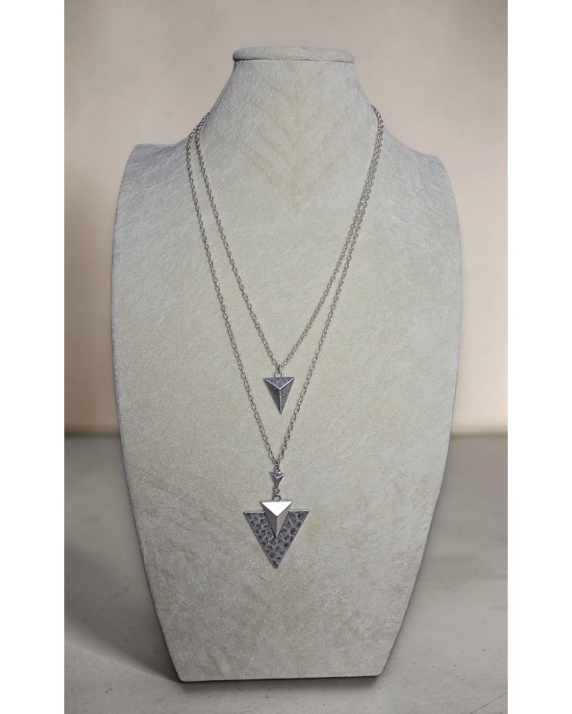 Layered Triangle Pendant Necklace