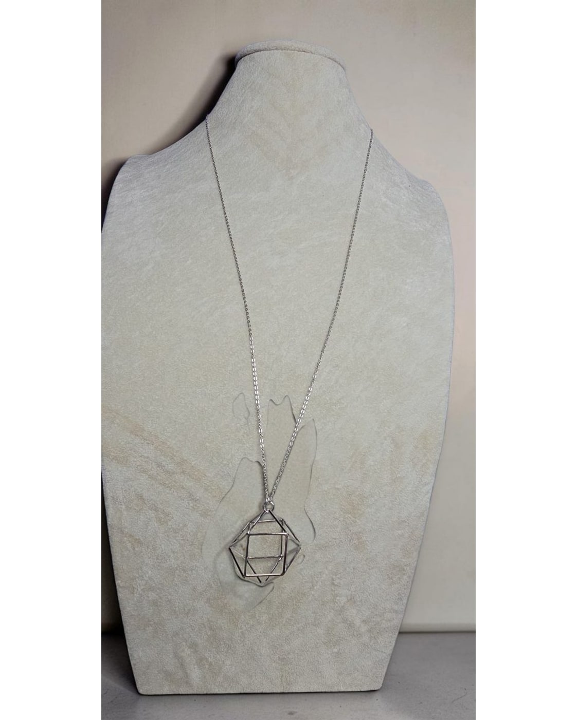 Geometric Cube Pendant Necklace