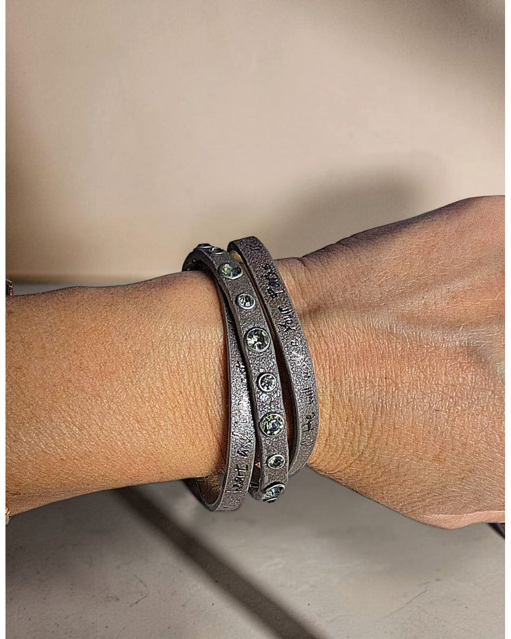 Good Works Make A Difference Three-Strand Crystal Bracelet