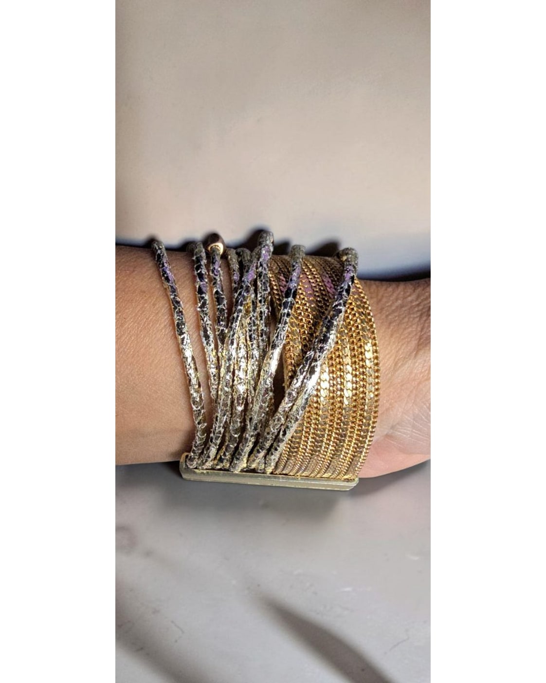 Multi-Strand Mesh Statement Bracelet