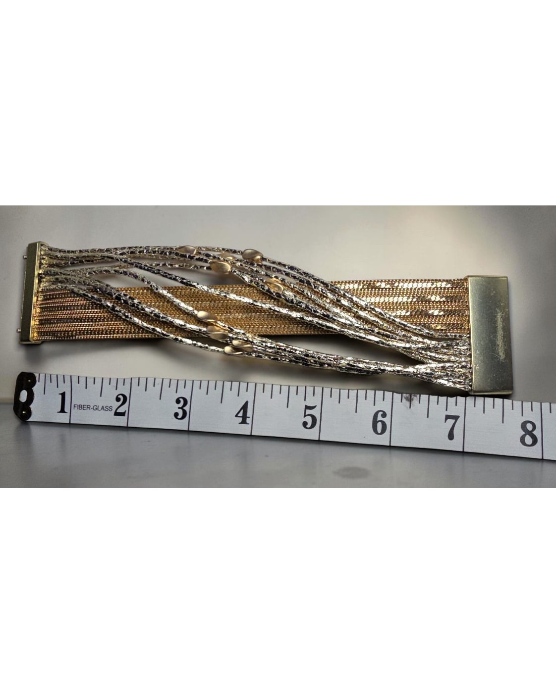 Multi-Strand Mesh Statement Bracelet