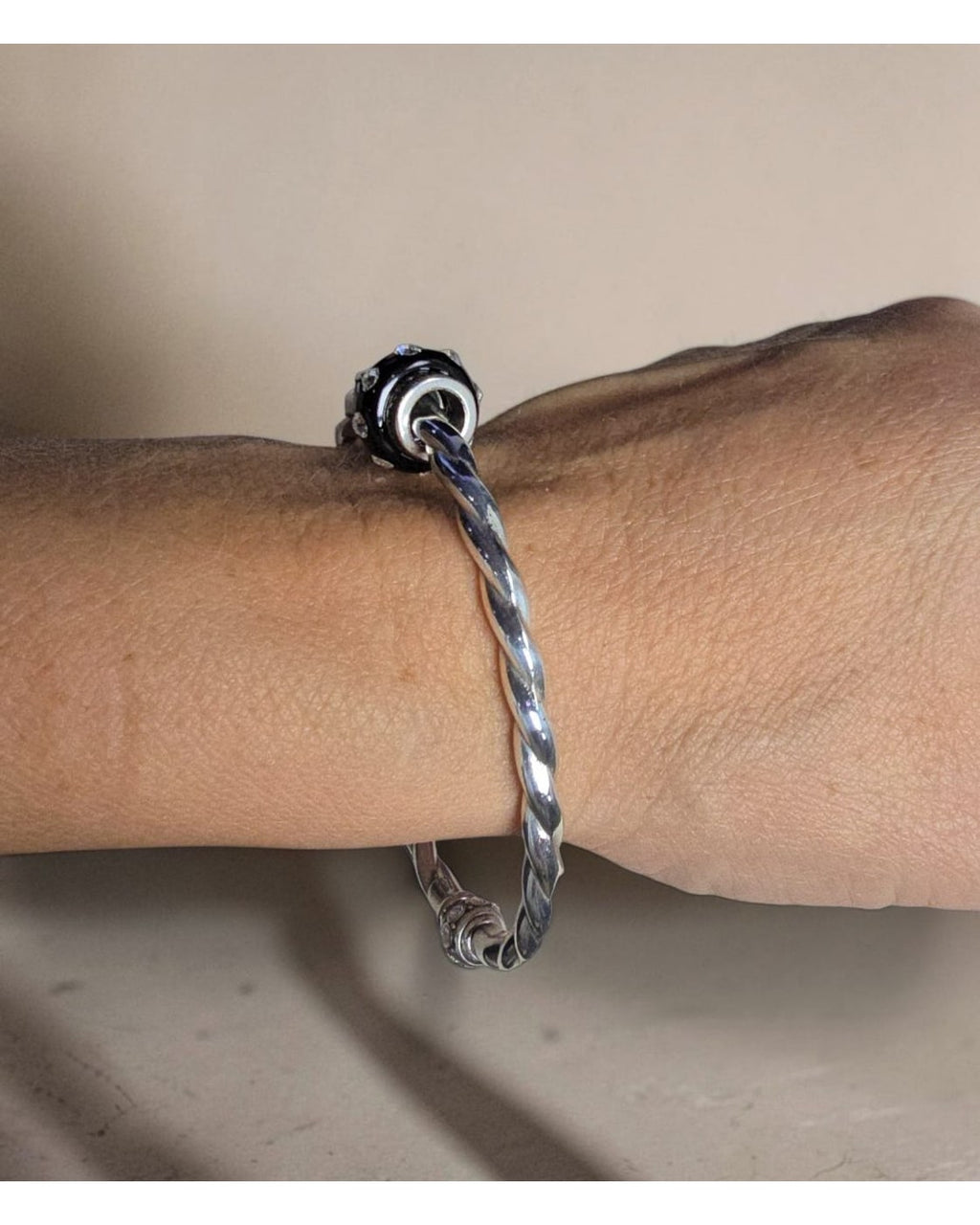 Brighton Twisted Cable Crystal Accent Cuff Bracelet