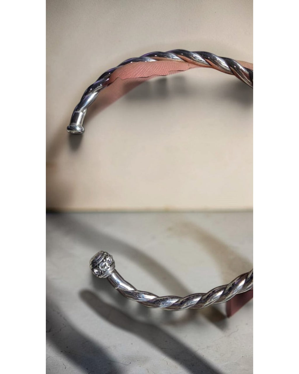 Brighton Twisted Cable Crystal Accent Cuff Bracelet