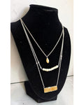 Three-Tier Beaded Crystal Necklace