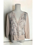 Snake Print Snap-Front Cardigan