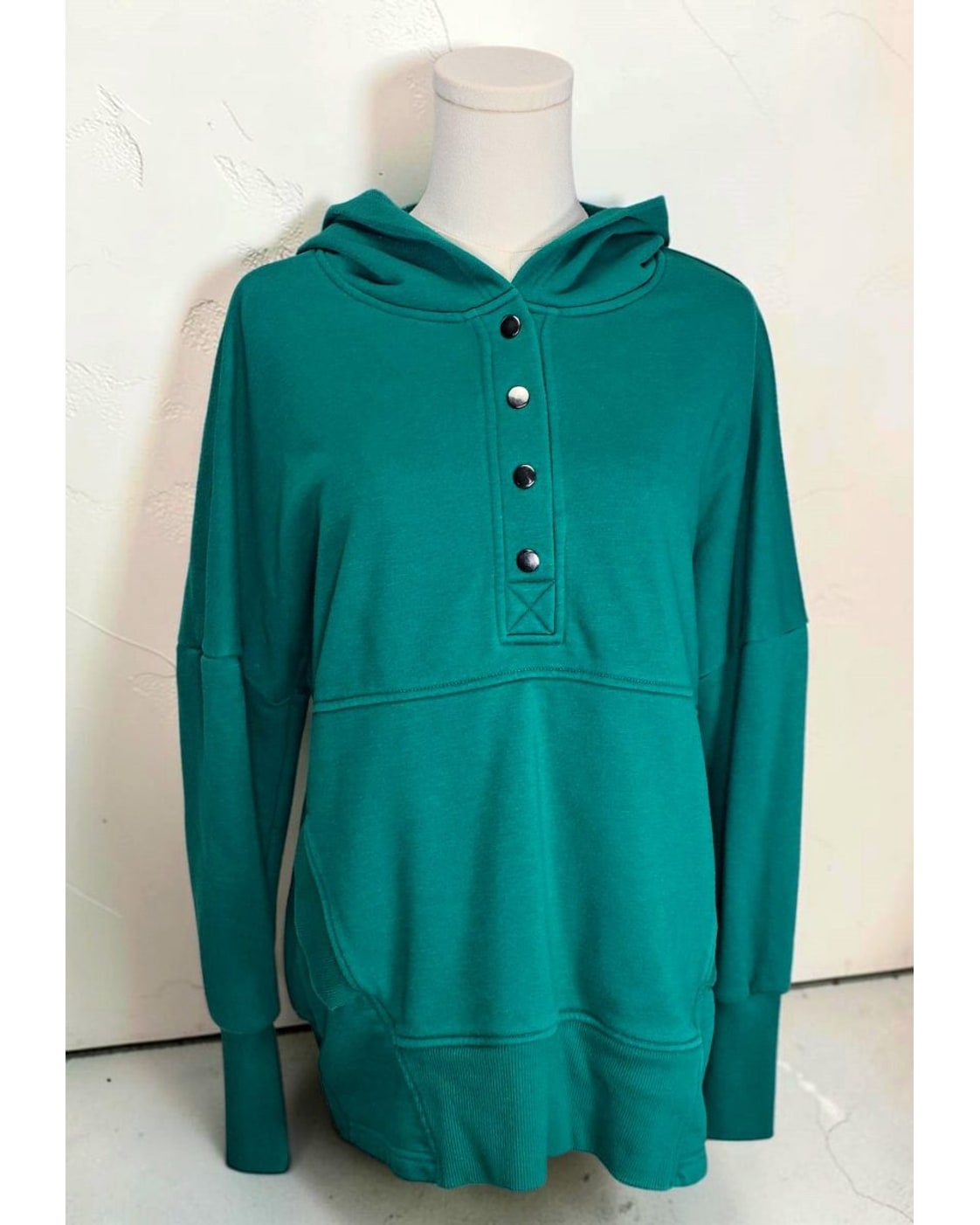 ZENANA Snap-Front Fleece Hoodie
