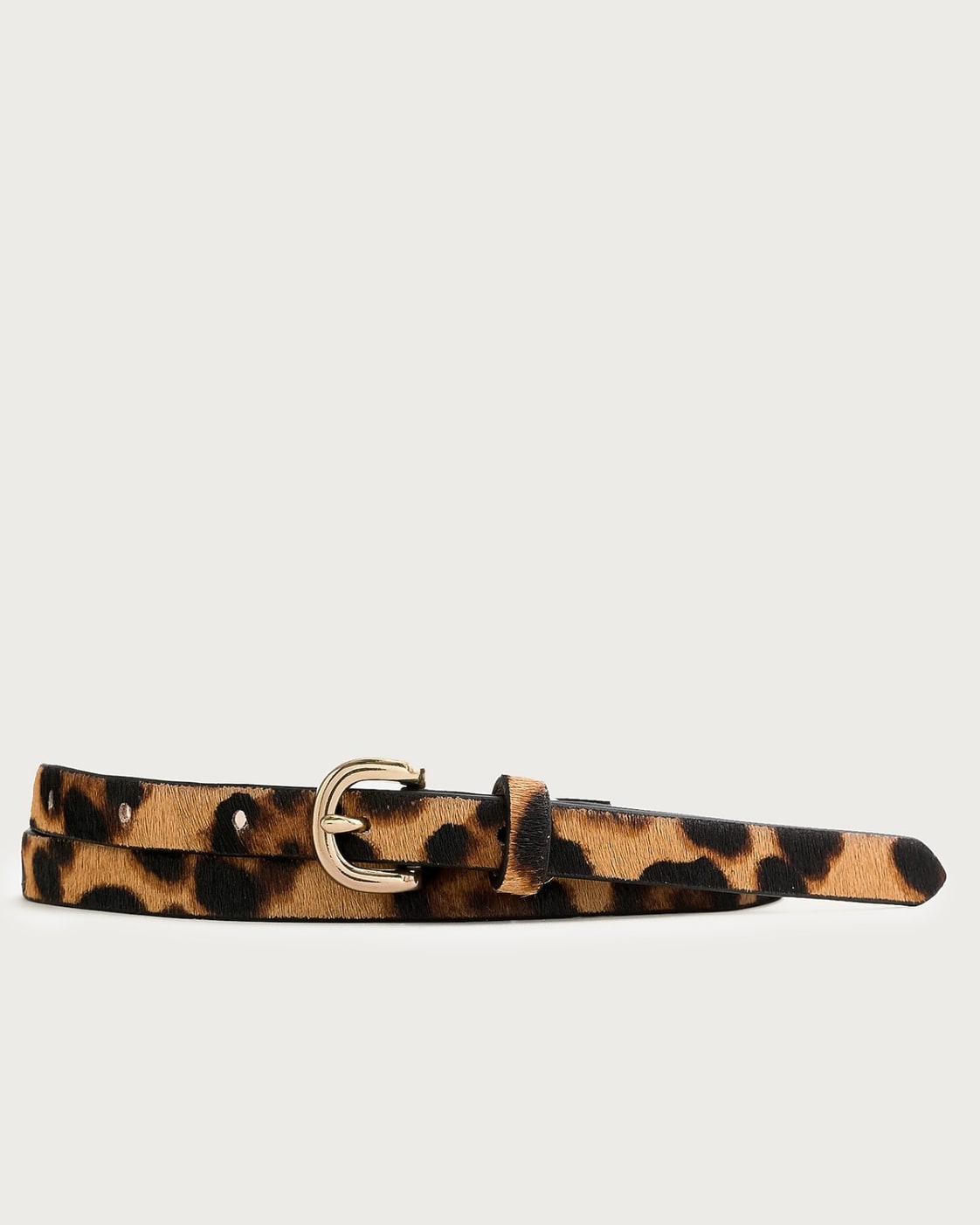J.Crew Leopard Calf Hair Skinny Belt - Style# L3619