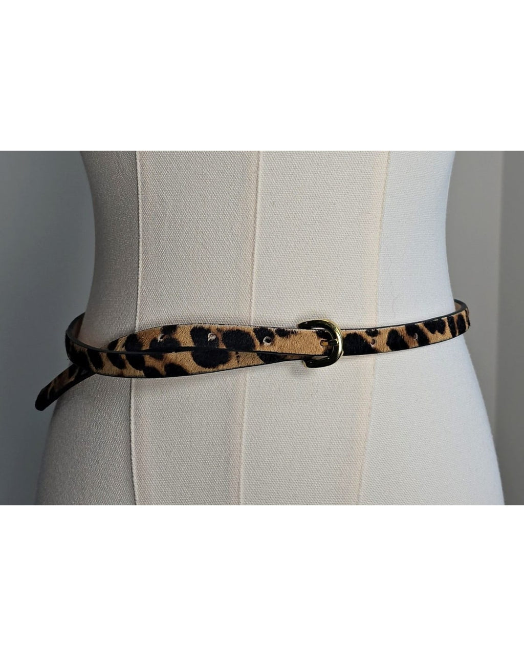 J.Crew Leopard Calf Hair Skinny Belt - Style# L3619