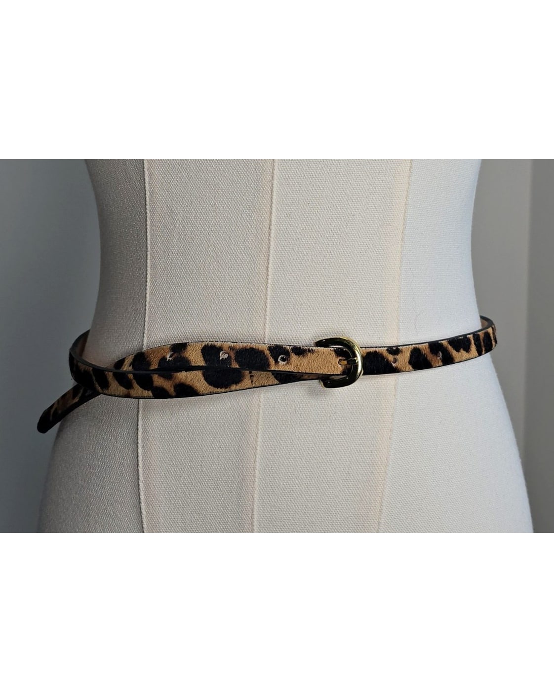 J.Crew Leopard Calf Hair Skinny Belt - Style# L3619