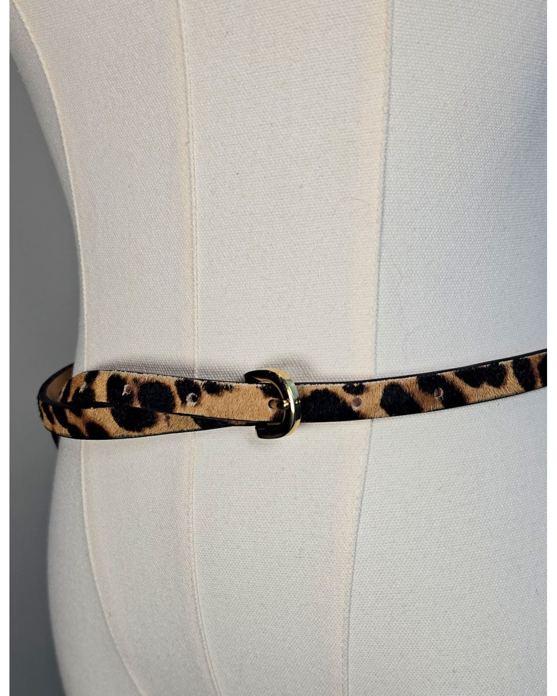 J.Crew Leopard Calf Hair Skinny Belt - Style# L3619