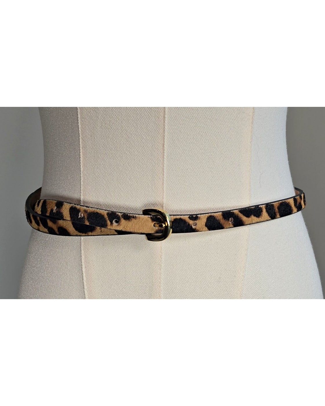J.Crew Leopard Calf Hair Skinny Belt - Style# L3619