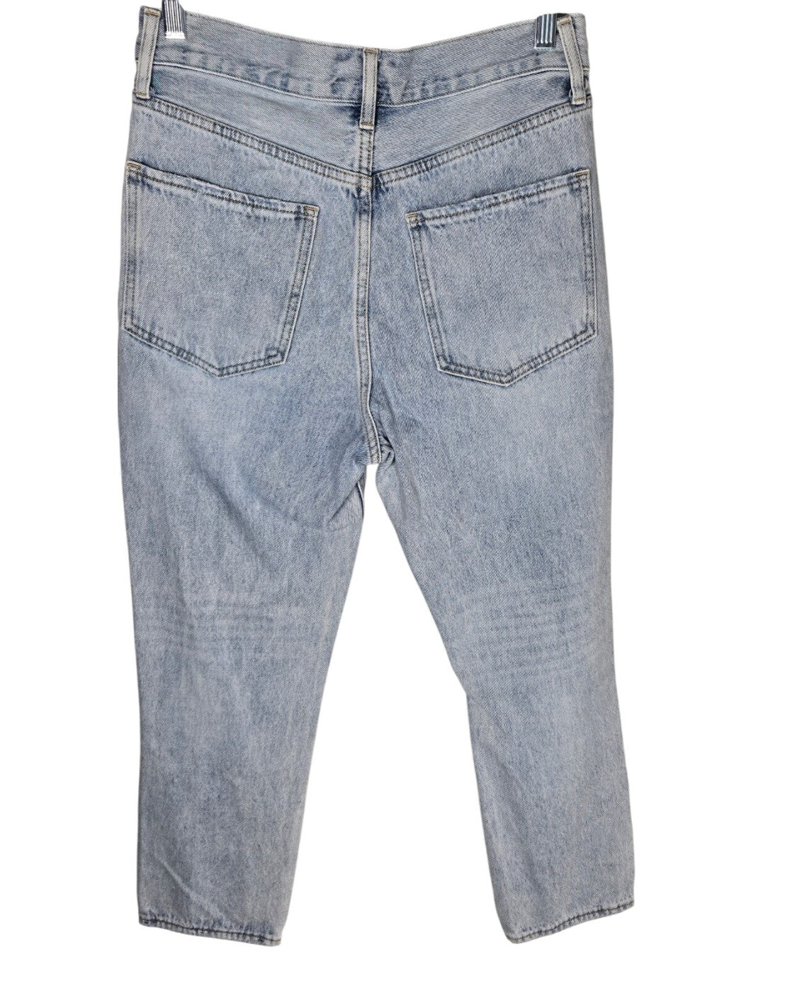 Twelve by OnTwelfth Cancun Light Wash Distressed Straight Jeans