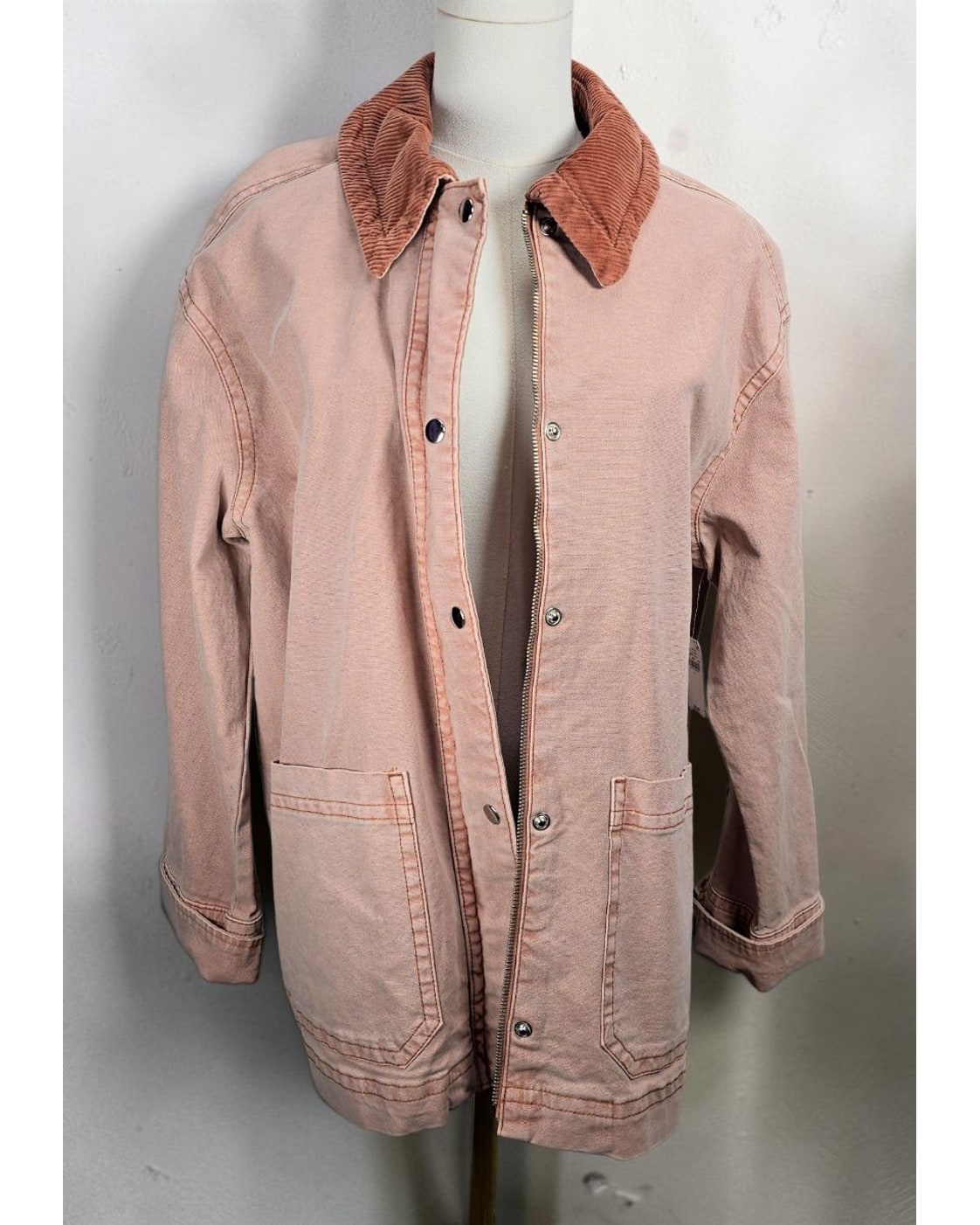 OLD NAVY Corduroy-Collar Canvas Barn Jacket - Style# 766357-01-1 - NWT