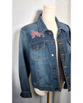 FADED GLORY Nebraska Huskers Rhinestone Denim Jacket - Style# FL33D0690
