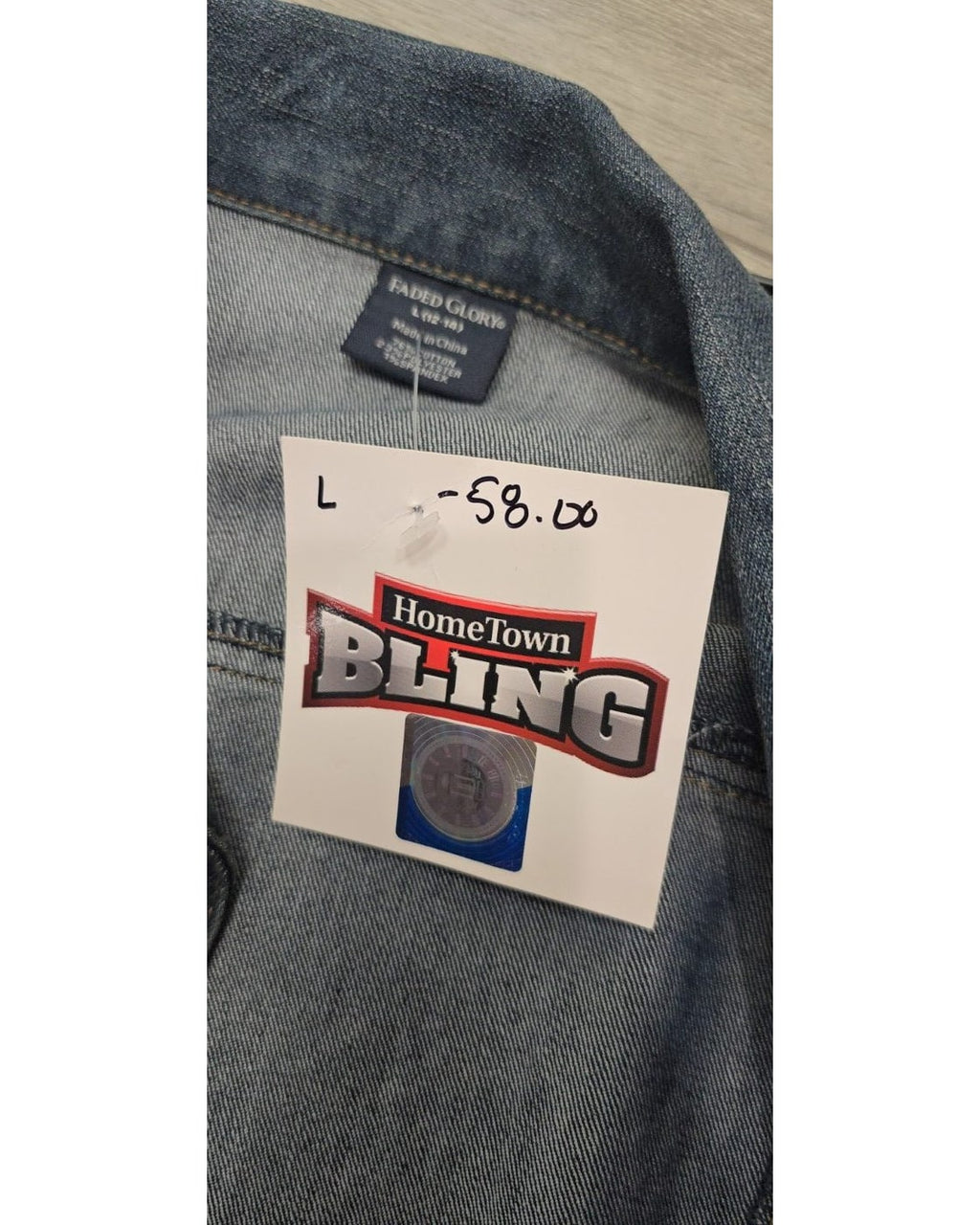 FADED GLORY Nebraska Huskers Rhinestone Denim Jacket - Style# FL33D0690