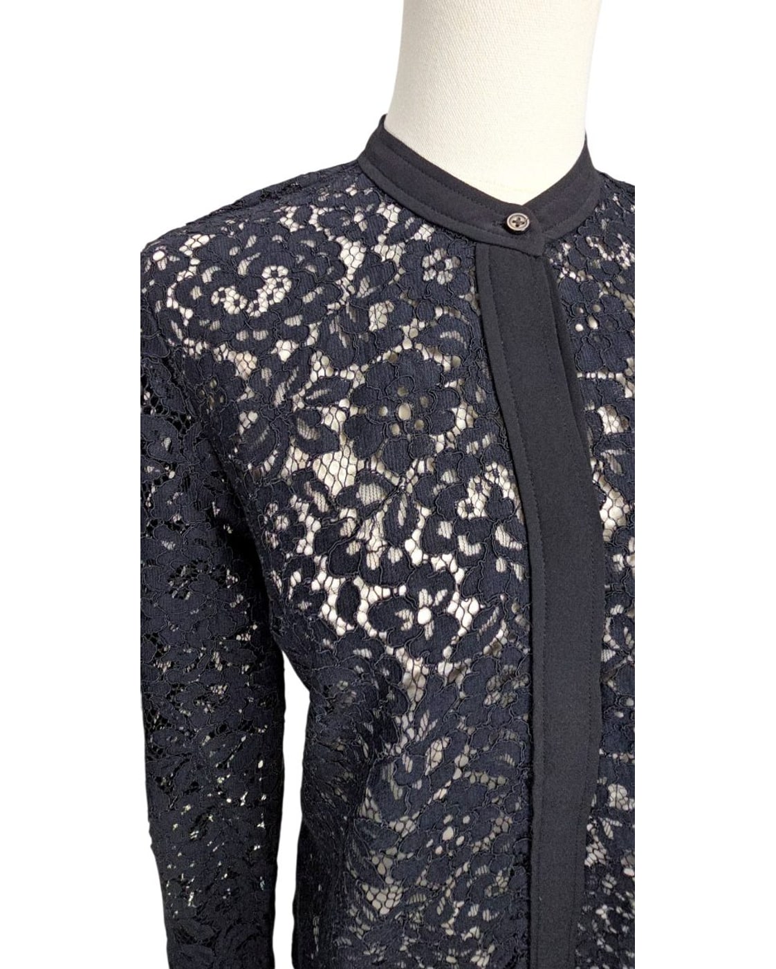 J.CREW Floral Lace Button-Up Top
