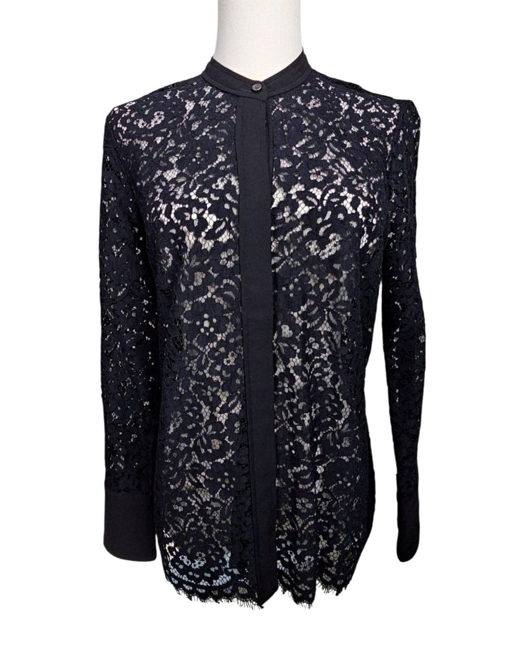 J.CREW Floral Lace Button-Up Top