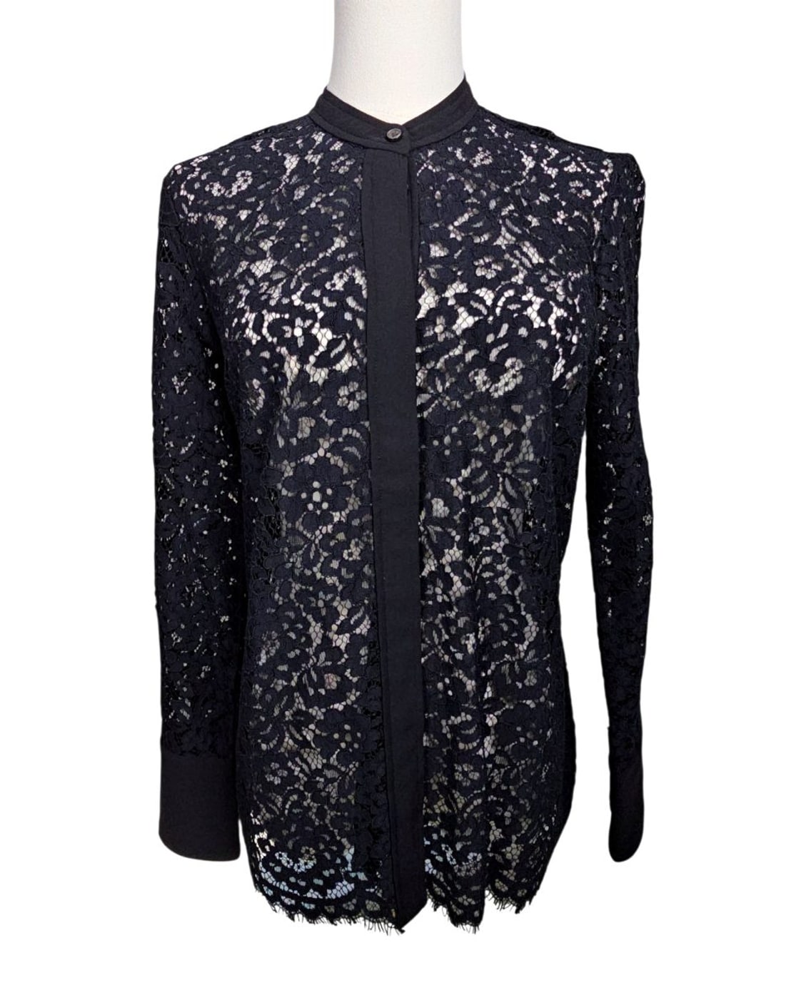 J.CREW Floral Lace Button-Up Top