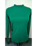 ANN TAYLOR Ruffle-Trim Long-Sleeve Knit Top