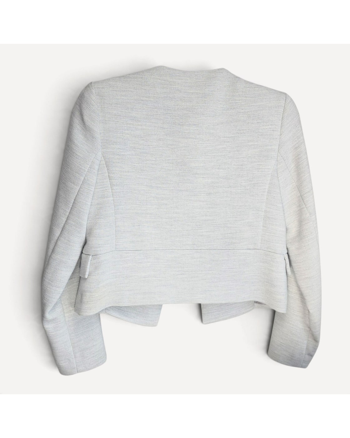 MANGO SUIT Collarless Cropped Jacket