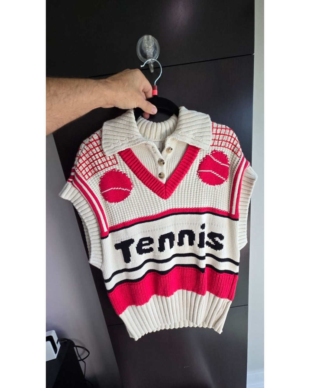 maeve Tennis Graphic Twofer Sweater Vest