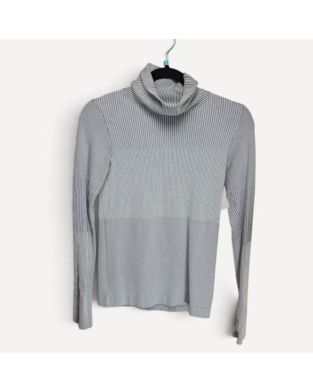 ATHLETA Striped Seamless Turtleneck Top