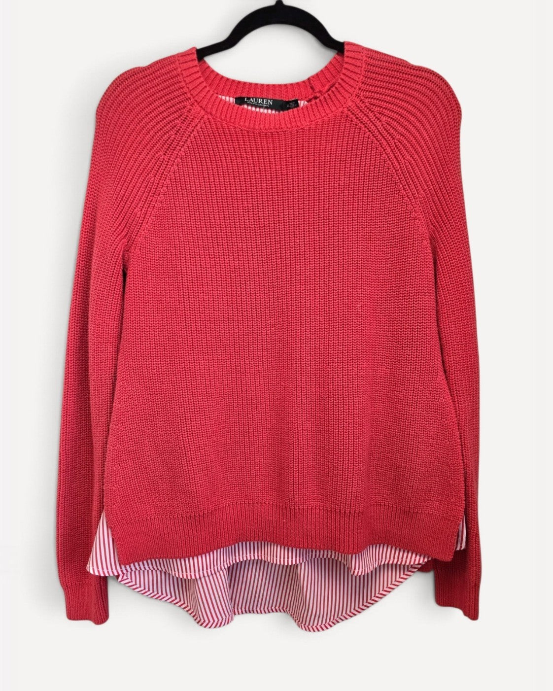 Lauren Ralph Lauren Layered-Look Ribbed Sweater, size S