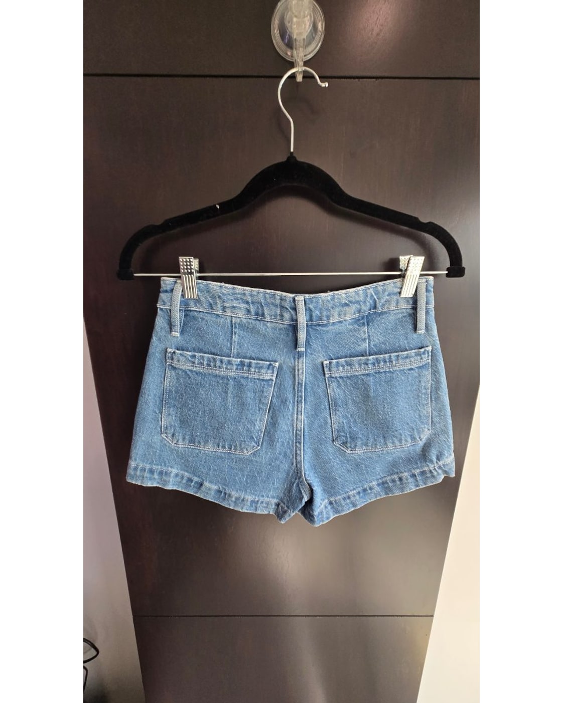 FRAME Patch-Pocket Denim Shorts