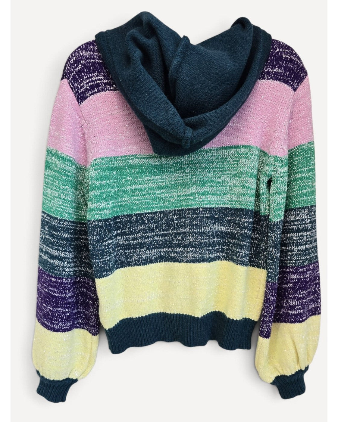 Multicolor Olivia Rubin Bold Stripe Suki Knit Hoodie - #OR0546, size XS – photo 3