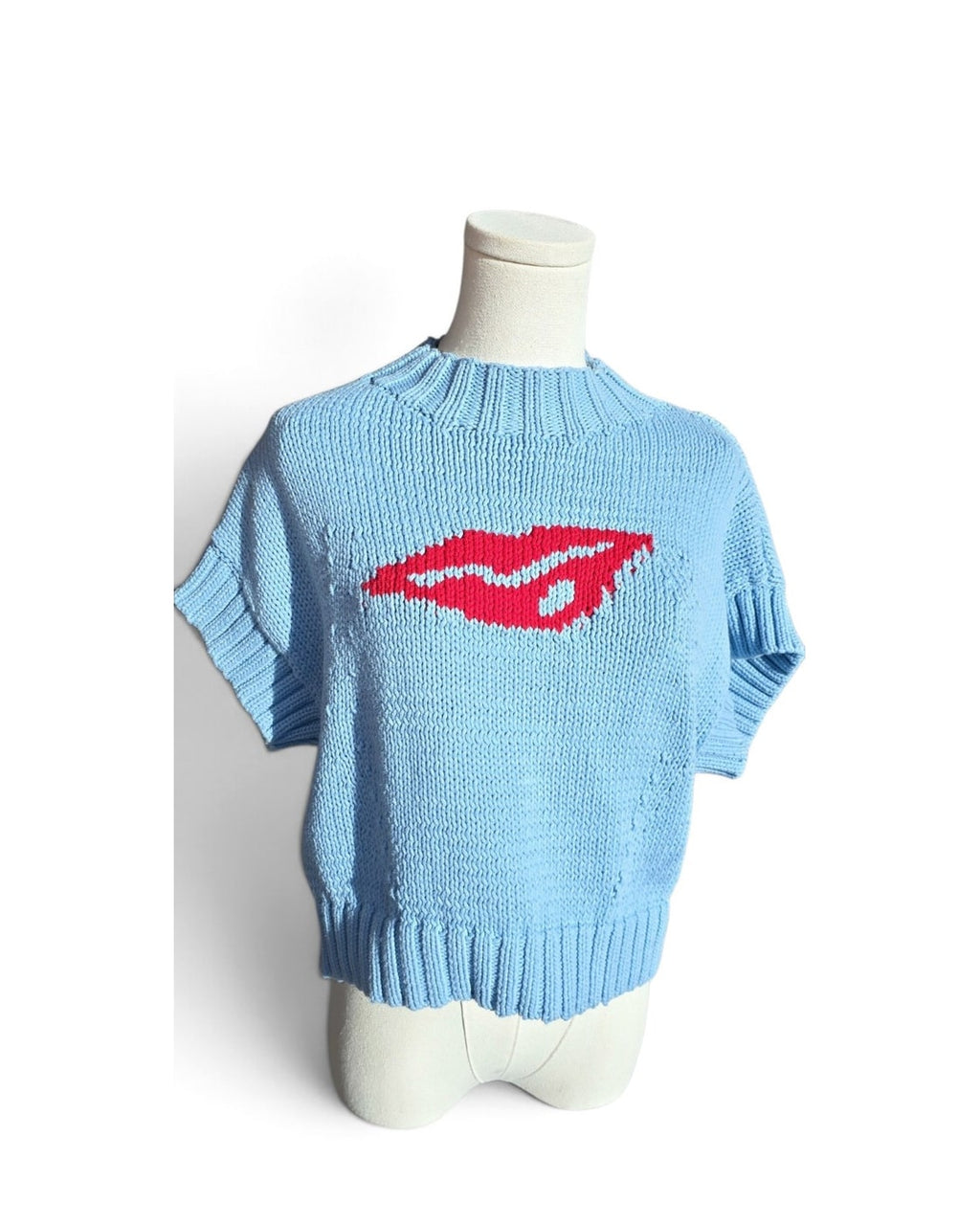 maeve Lips Graphic Pippa Mock-Neck Sweater