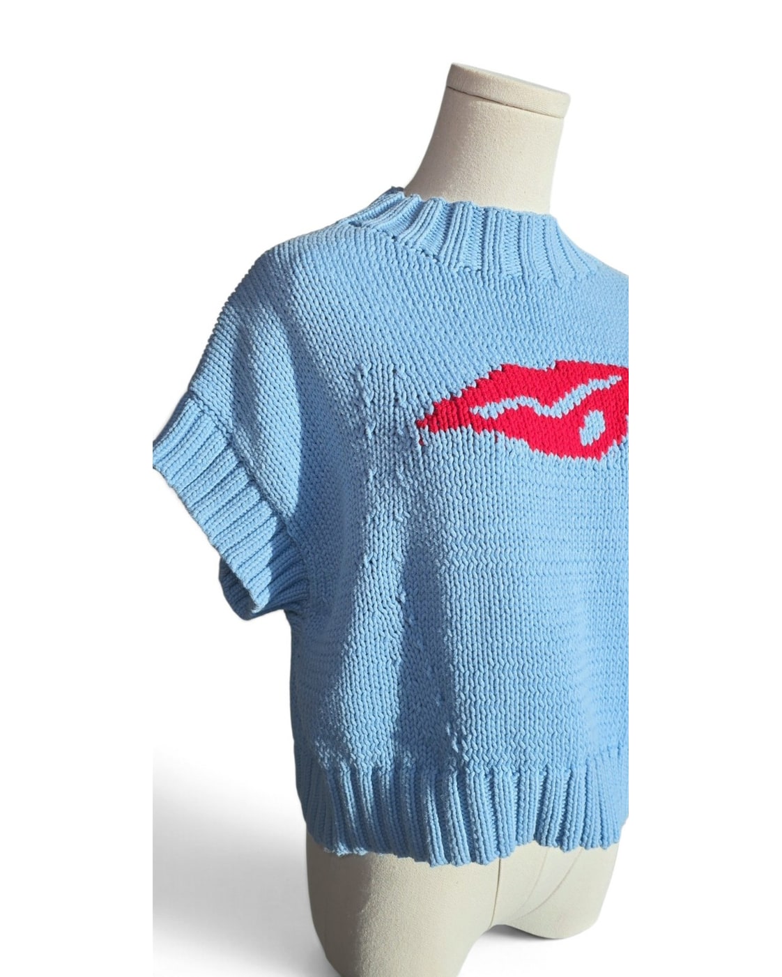 maeve Lips Graphic Pippa Mock-Neck Sweater