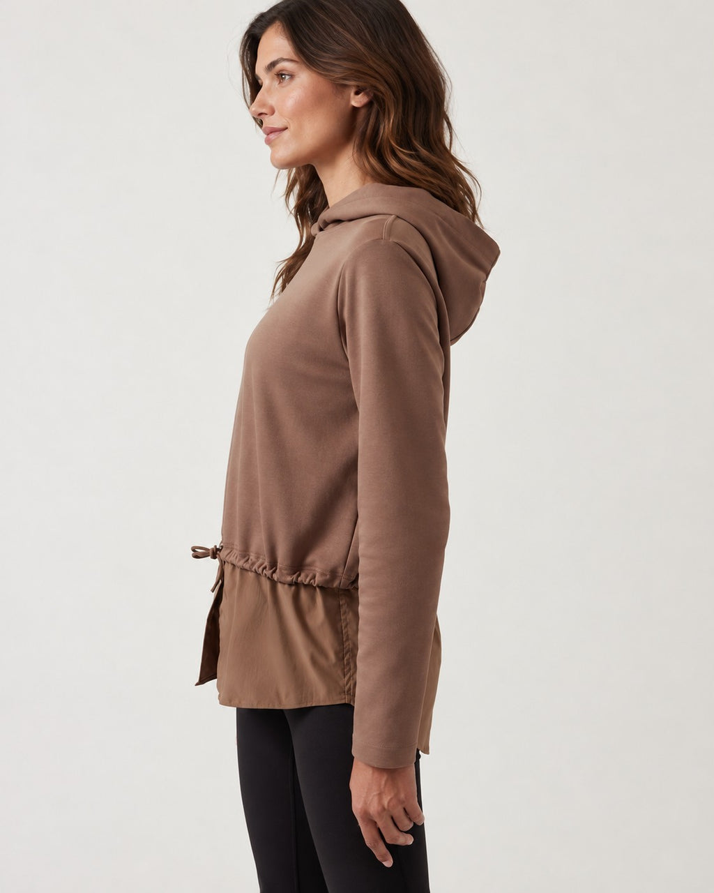 ATHLETA Gallery Layered Shirttail Hoodie