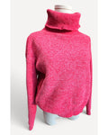 Pink Sugar Lips Chenille Turtleneck Sweater - #STT15944, size M