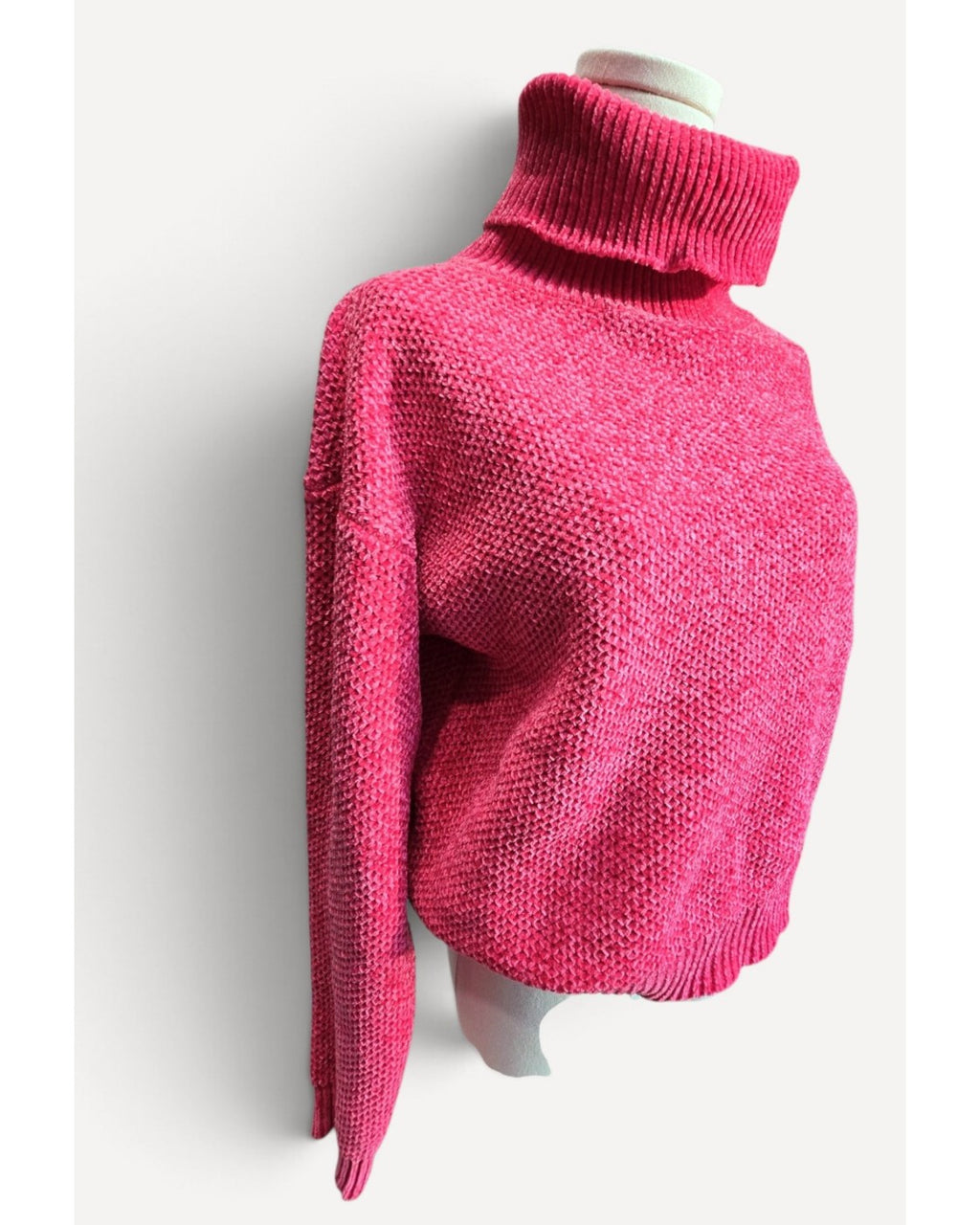 Pink Sugar Lips Chenille Turtleneck Sweater - #STT15944, size M – photo 2