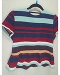 ZARA Trafaluc Collection bold Striped Peplum Blouse