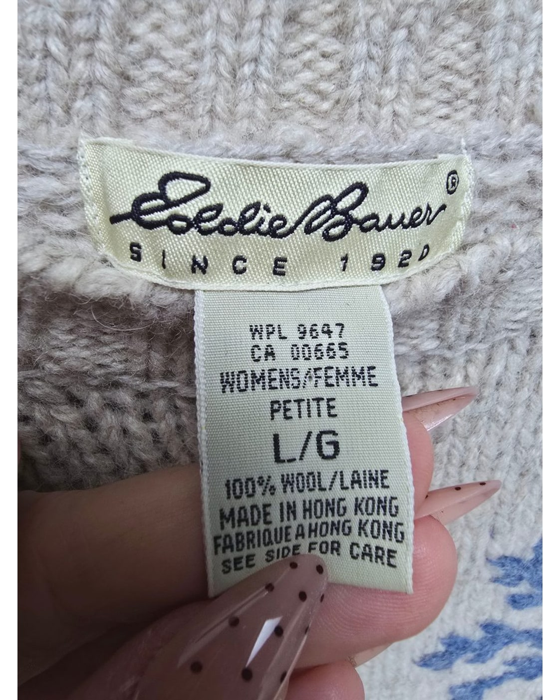 Eddie Bauer Snowflake Wool Sweater