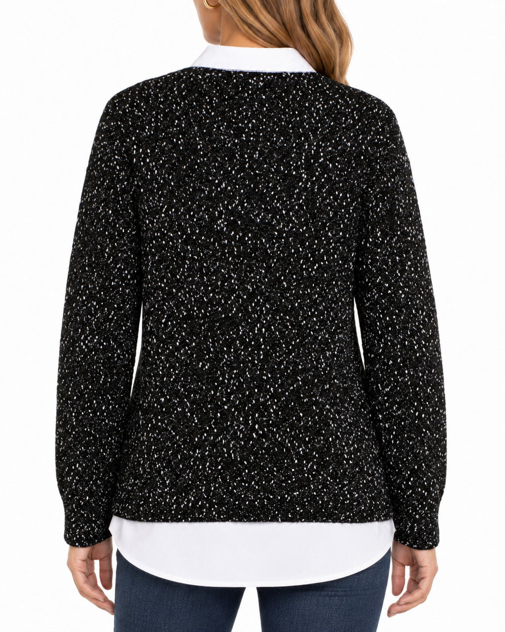 LIVERPOOL LOS ANGELES Layered V-Neck Sweater Shirt - Style# LMB0569K59