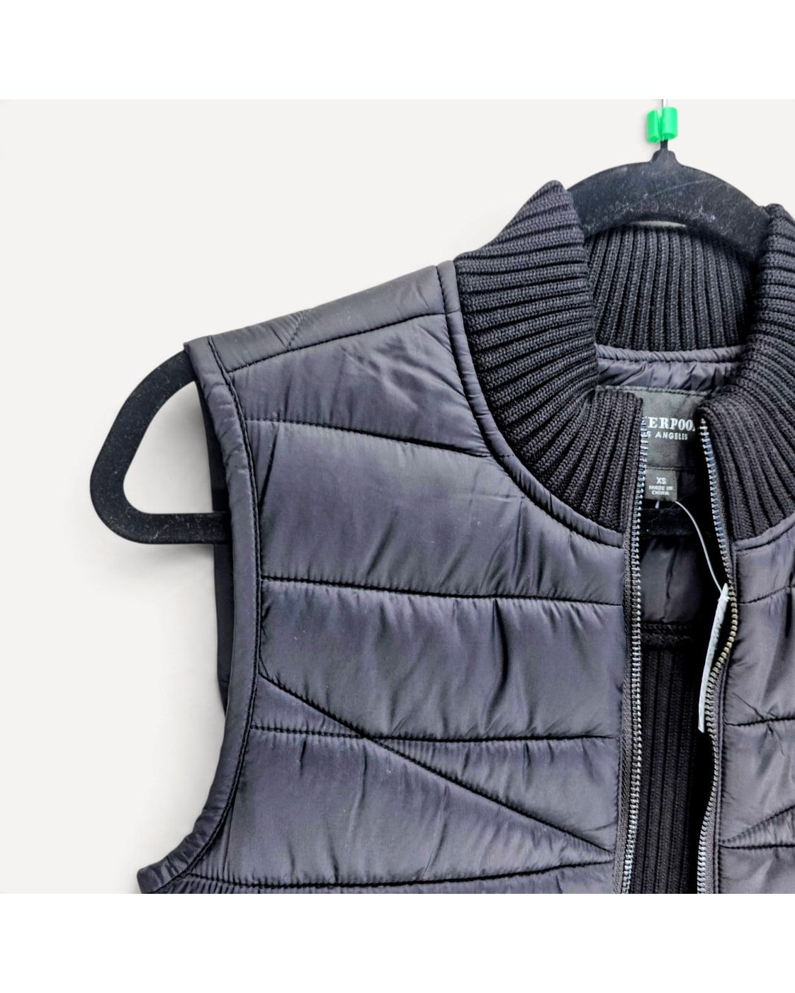 LIVERPOOL LOS ANGELES Quilted Mixed-Media Vest