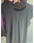 White House Black Market Mesh-Inset Short-Sleeve Knit Top