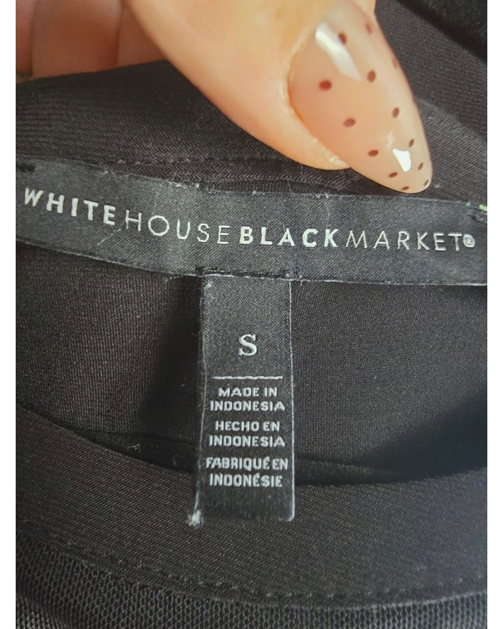 White House Black Market Mesh-Inset Short-Sleeve Knit Top
