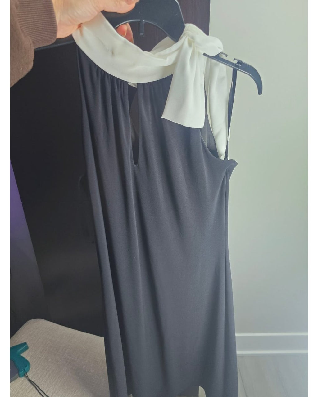 White House Black Market Halter Tie-Neck Midi Shift Dress - Style# 570284309
