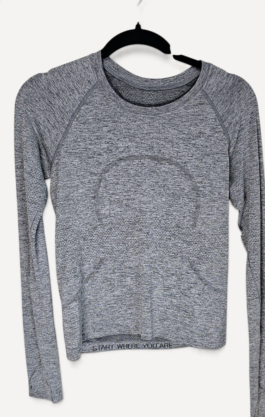 Grey Lululemon Seamless Raglan Long-Sleeve Performance Top, size 6 – photo 4